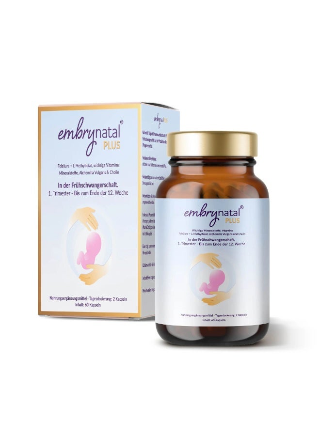 Embrynatal Plus – Prenatal & Early Pregnancy Support Supplement, 60 Capsules - Image 1